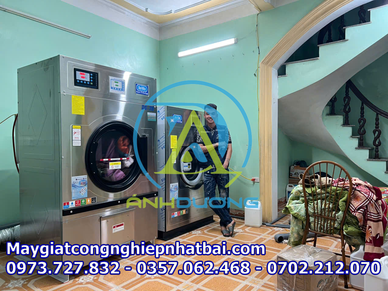 MÁY GIẶT CÔNG NGHIỆP CHO XƯỞNG GIẶT LÀ – PHỤC VỤ TẠI LÀO CAI