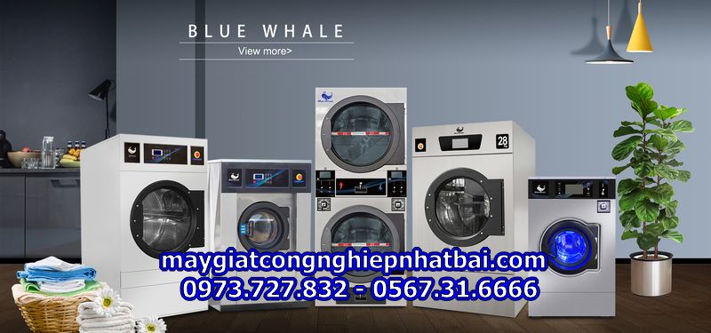 Máy giặt công nghiệp Blue Whale 18kg, 20kg, 25kg, 30kg