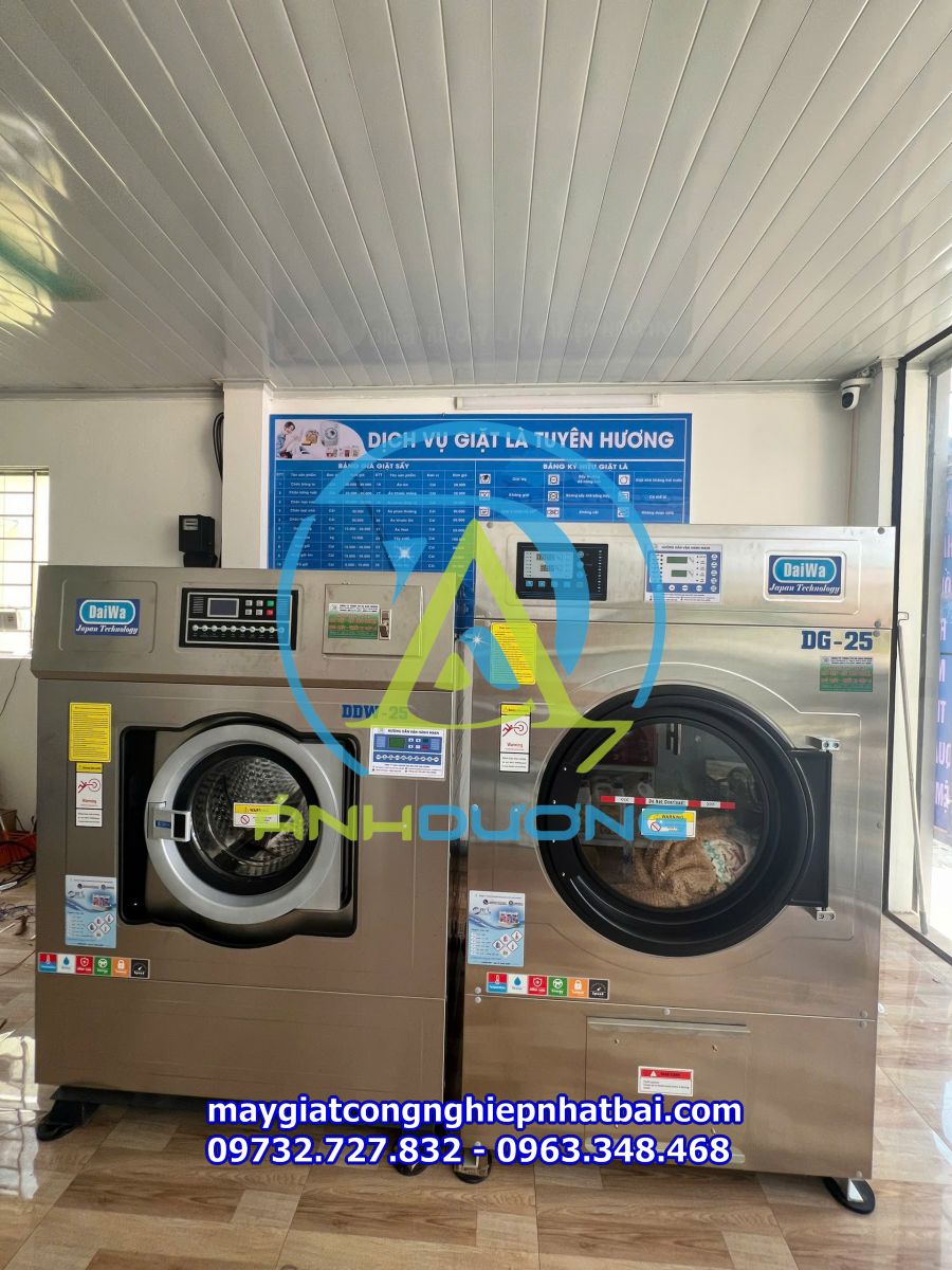  Mô hình lắp đặt máy giặt công nghiệp Daiwa tại Hưng Yên